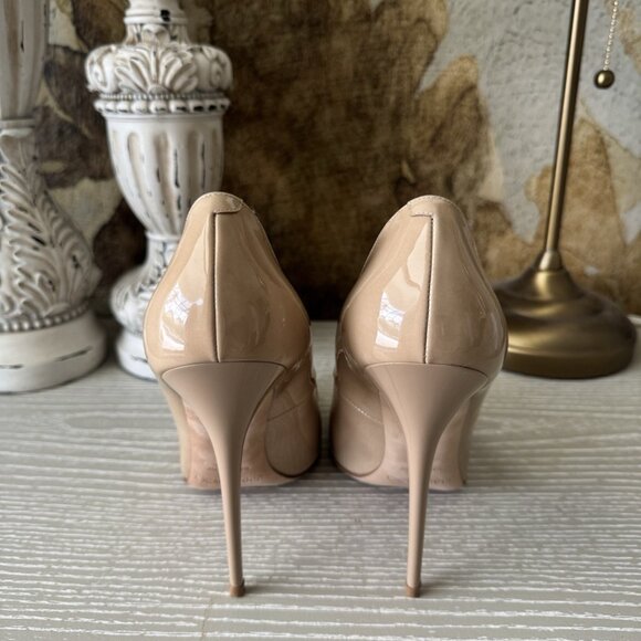 Jimmy Choo Anouk Nude Patent Leather Pumps - Picture 2 of 7